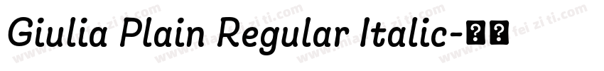 Giulia Plain Regular Italic字体转换